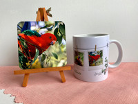 King Parrot Coaster & Mug Set $15